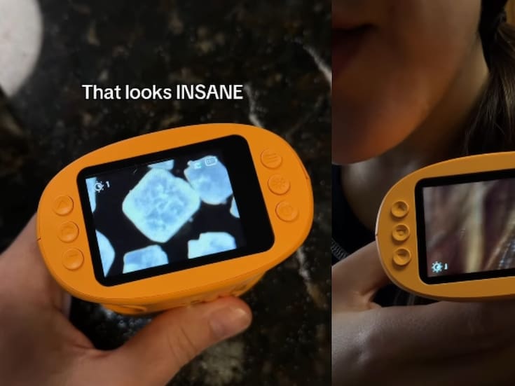 “Puede ver los cristales de la sal y el cabello por hilos”: Madre descubre que uno de los juguetes de su hijo es un sorprendente microscopio funcional.