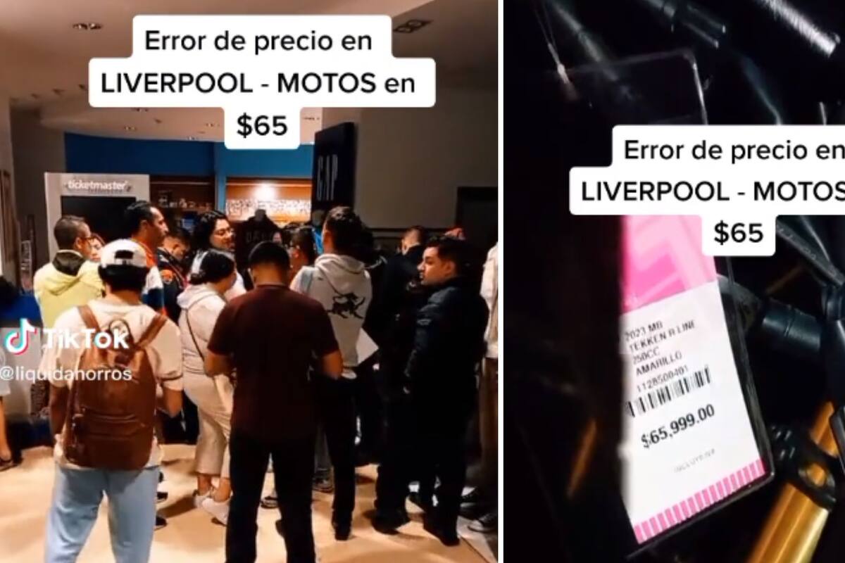 VIRAL: Clientes de Liverpool CDMX querían comprar motos a 65 pesos por error en etiquetado