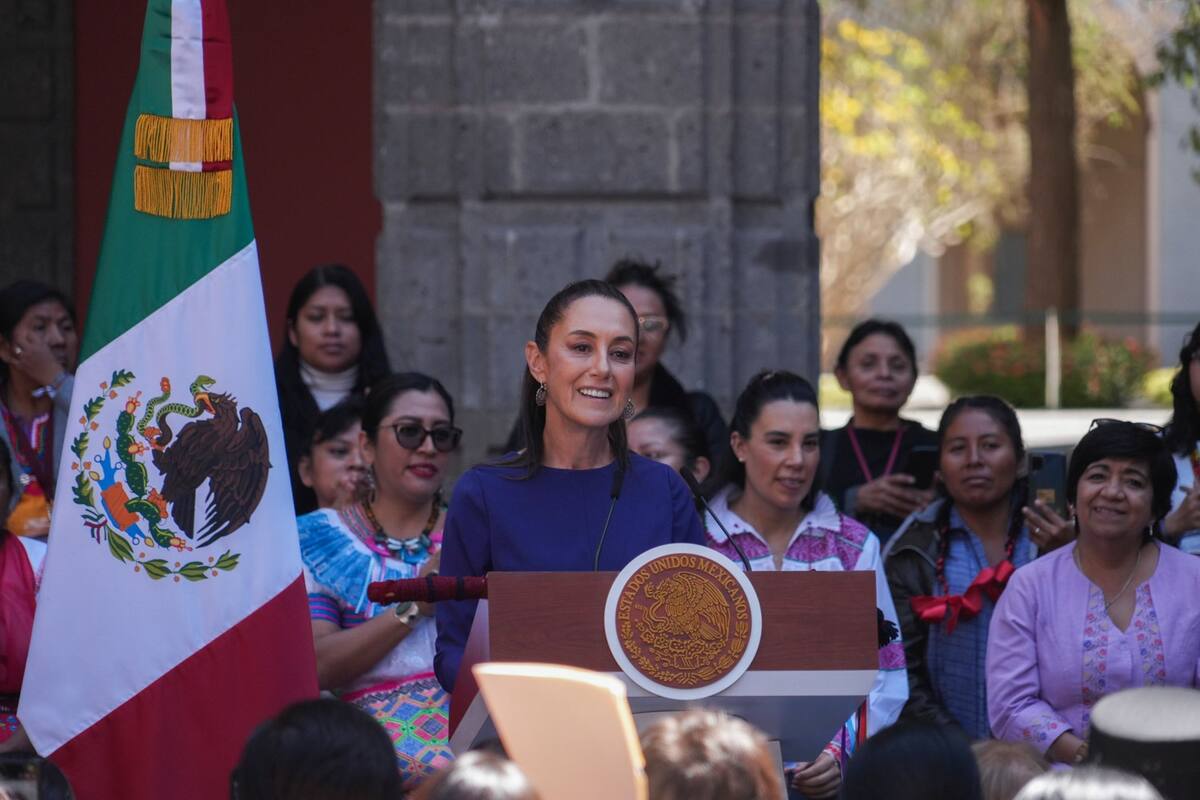 La presidenta Claudia Sheinbaum Pardo en el Día de la Mujer, el 8 de marzo del 2025. | Crédito: Presidencia
