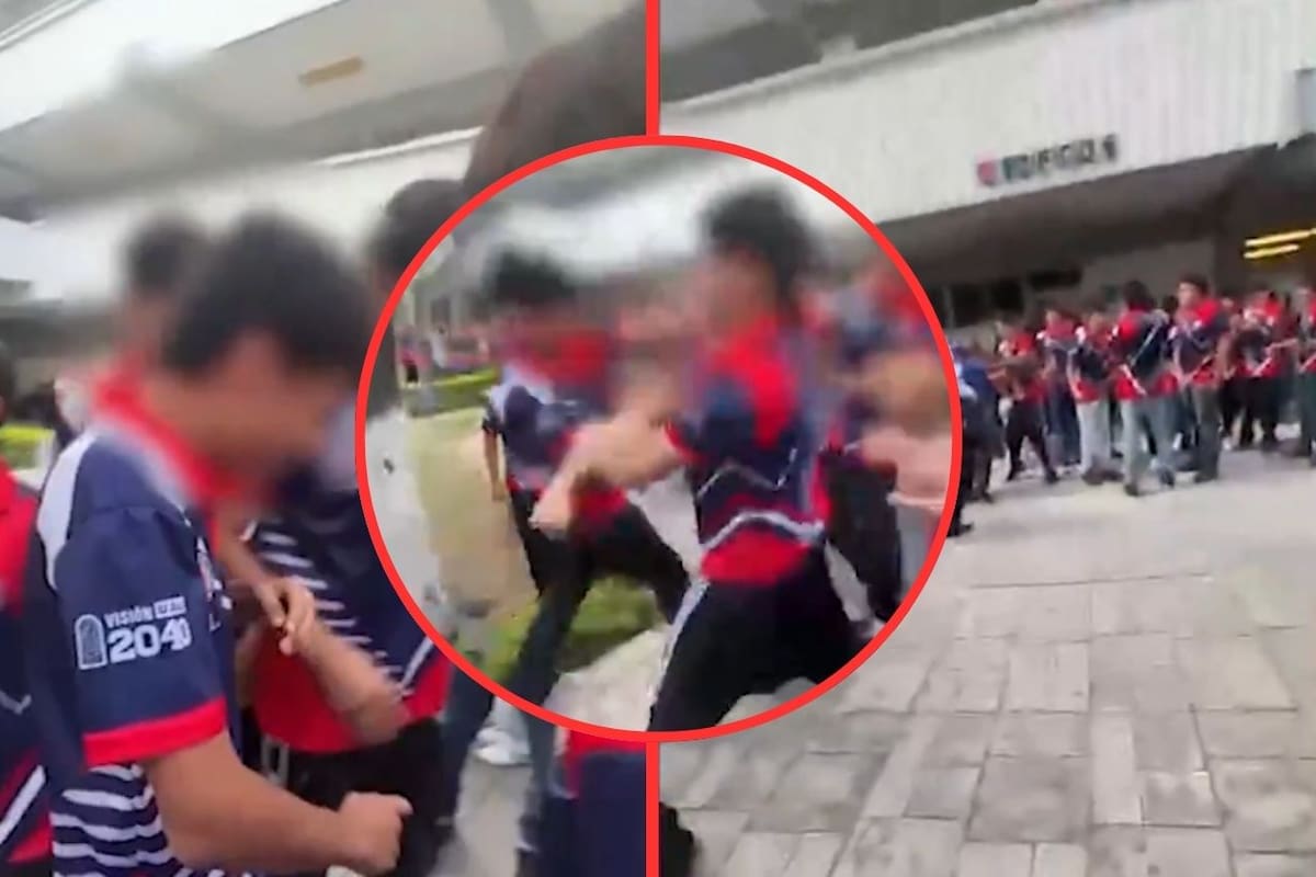 Se viraliza pelea campal en preparatoria de la UANL: “¡Le escupió en el cuello!”