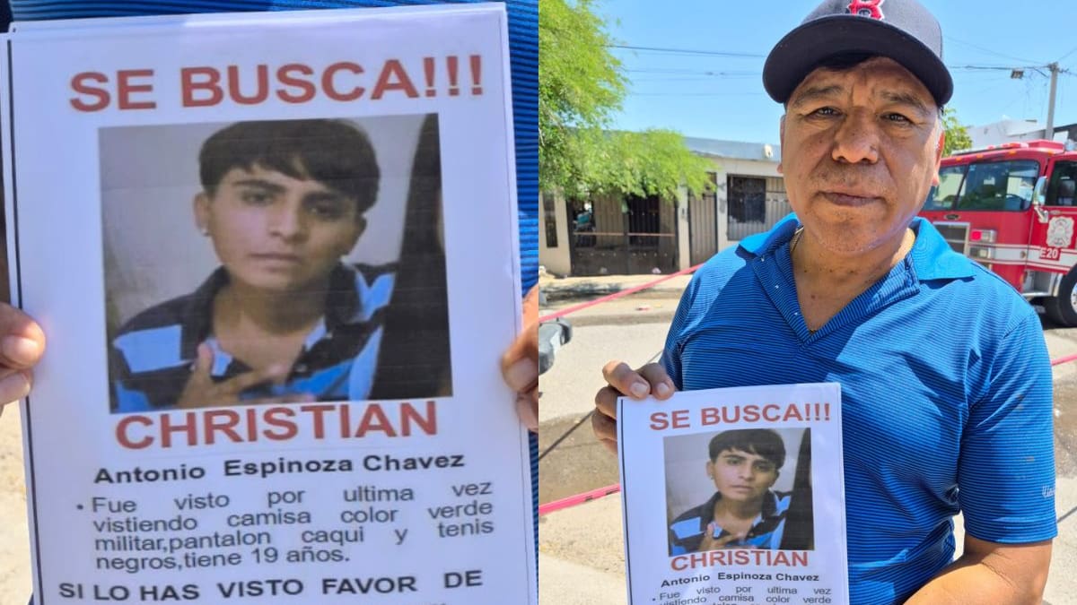 Padre pide apoyo para localizar a Christian Antonio Espinoza, joven desaparecido en Hermosillo desde el 19 de marzo
