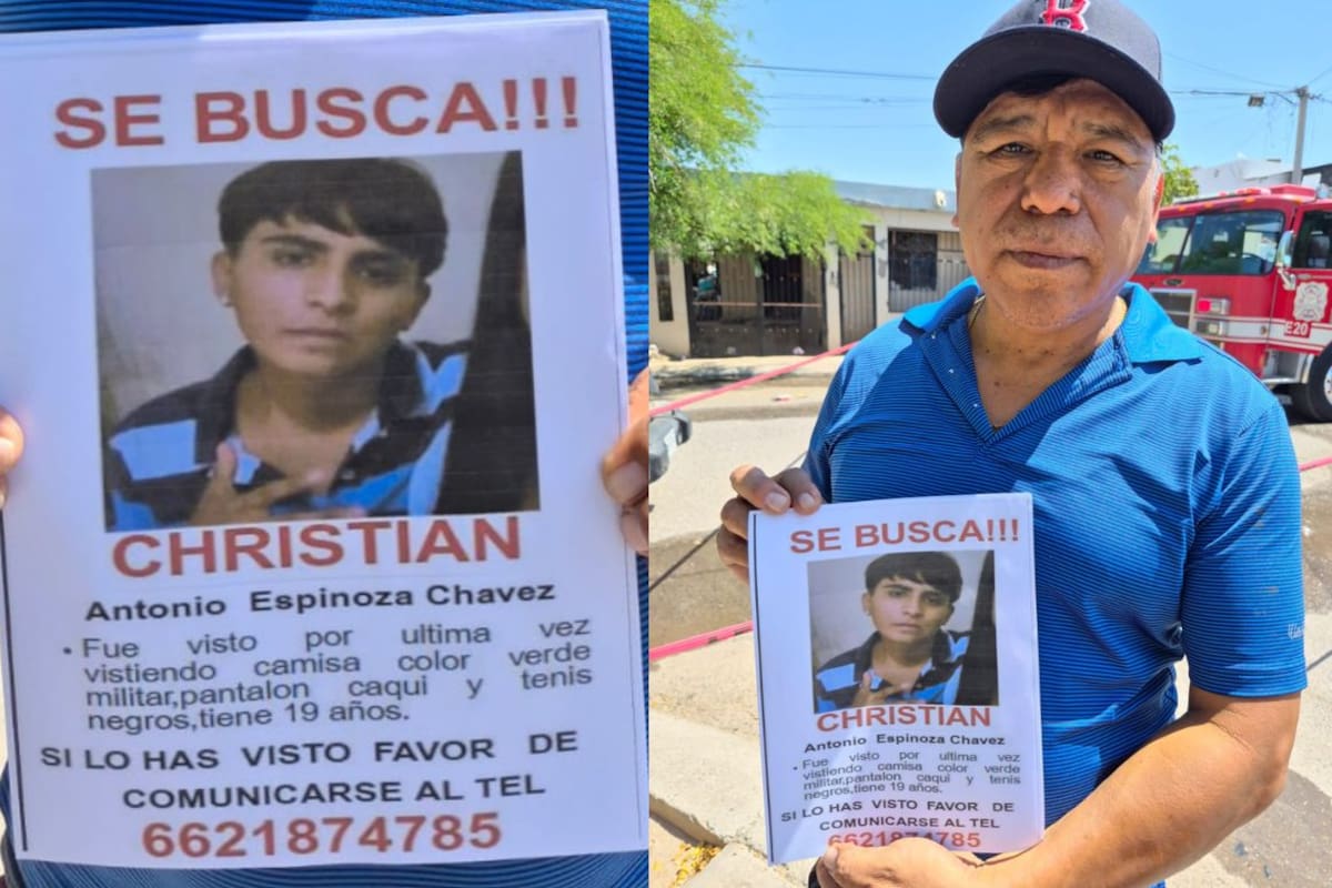 Padre pide apoyo para localizar a Christian Antonio Espinoza, joven desaparecido en Hermosillo desde el 19 de marzo