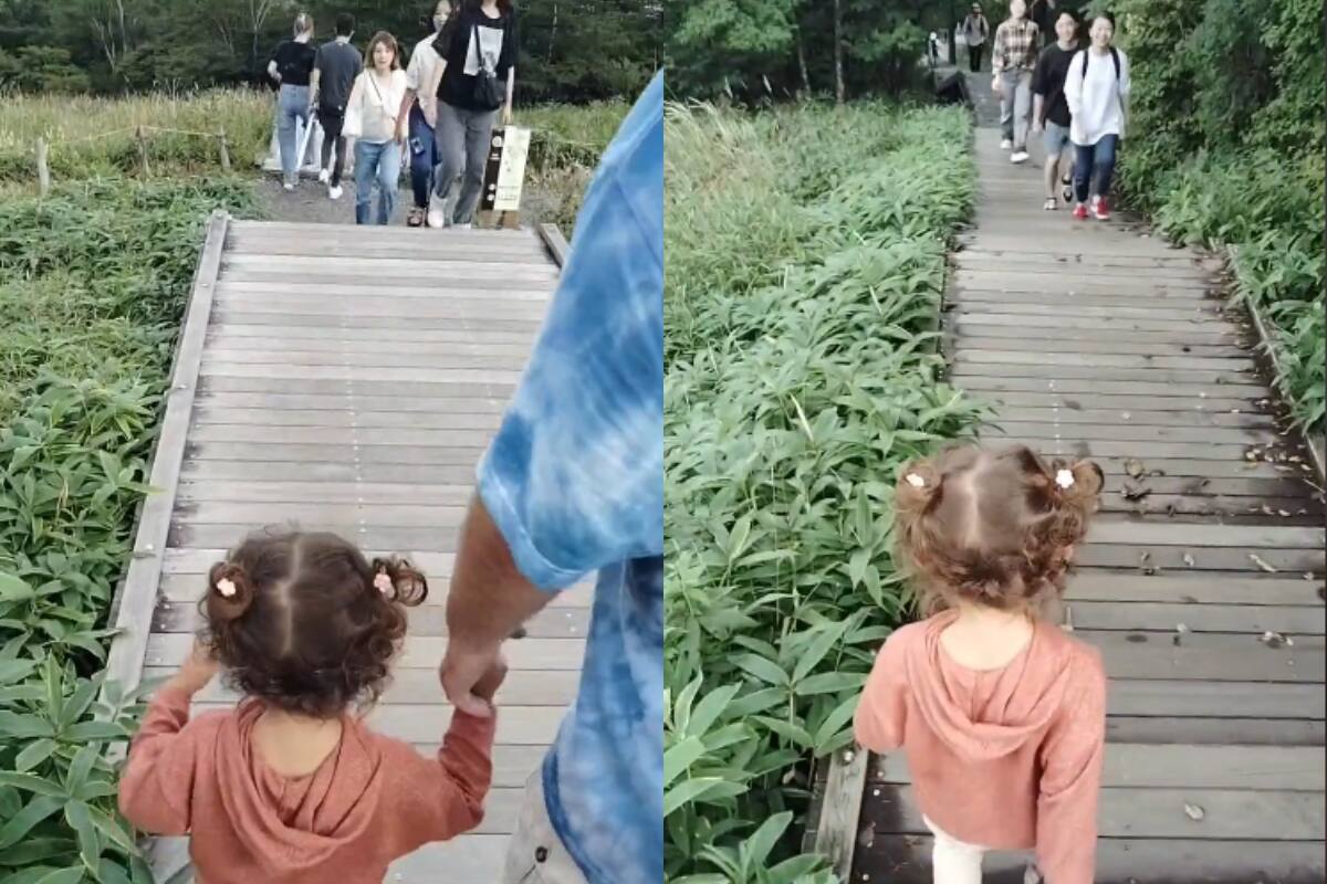 Niña aprende a decir “konnichiwa” (hola en Japonés) y ahora saluda a todos los japoneses en la calle