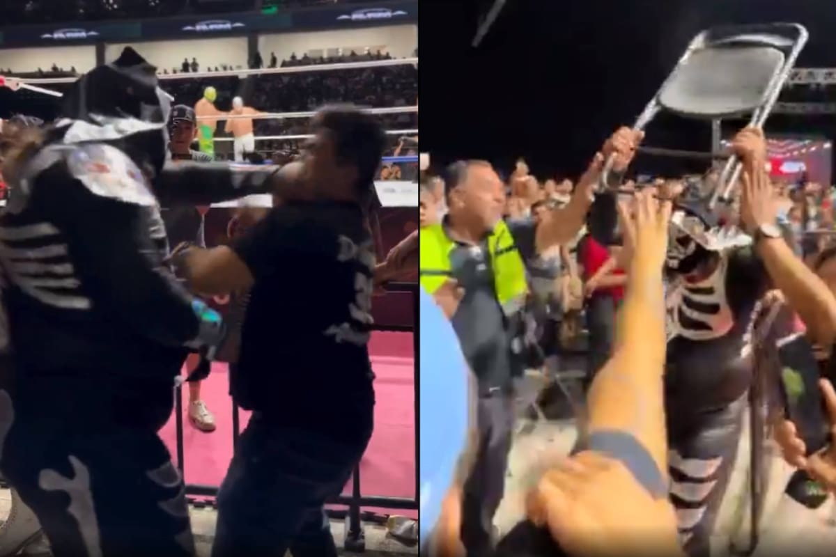 L.A. Park casi desmaya a puñetazos a un aficionado y no es la primera vez que ataca violentamente a los seguidores de la lucha libre