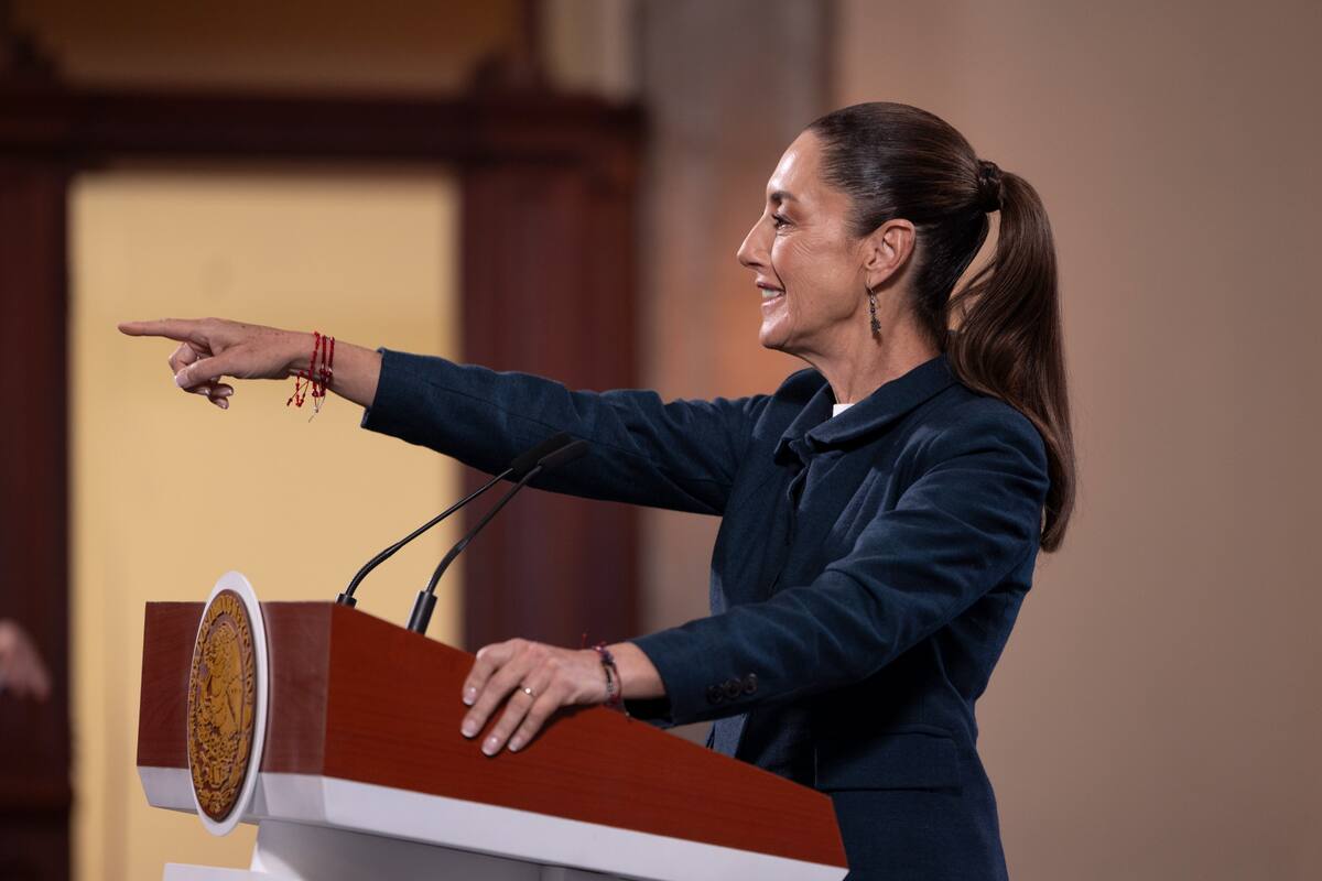 Claudia Sheinbaum Pardo en su "mañanera del Pueblo" el 27 de enero del 2025. | Crédito: Presidencia