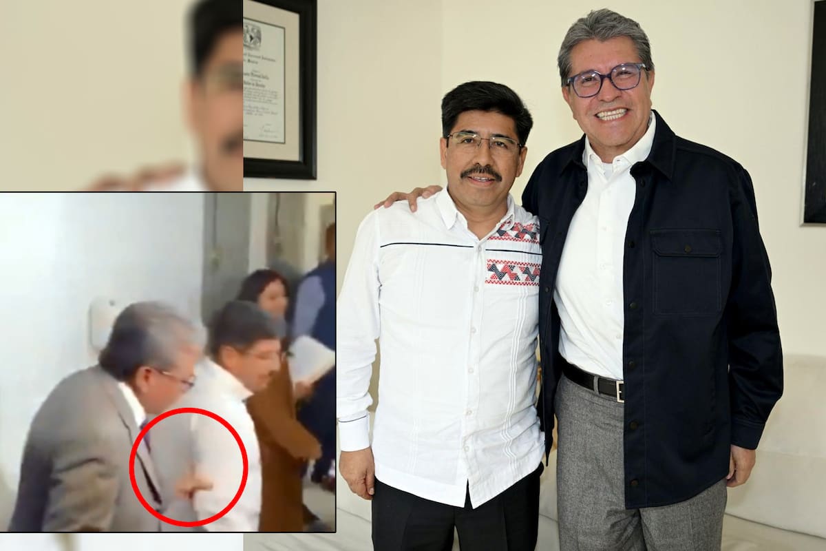 Ricardo Monreal ‘jalonea’ al ministro Aguilar Ortíz para posar en foto juntos; “fue amigable”, justifica