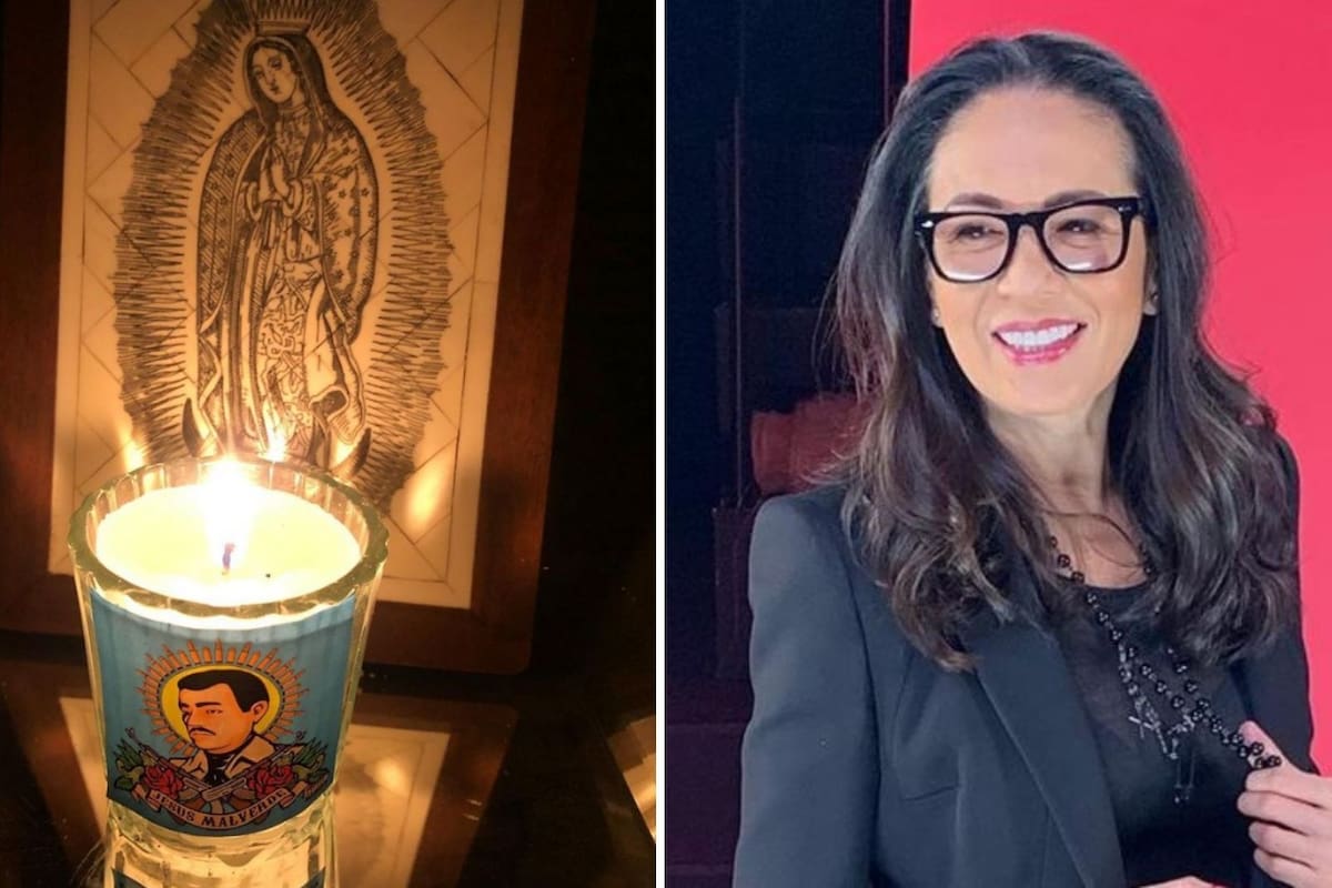 Yolanda Andrade pide por los enfermos a Malverde: Santo Patrono de los narcotraficantes