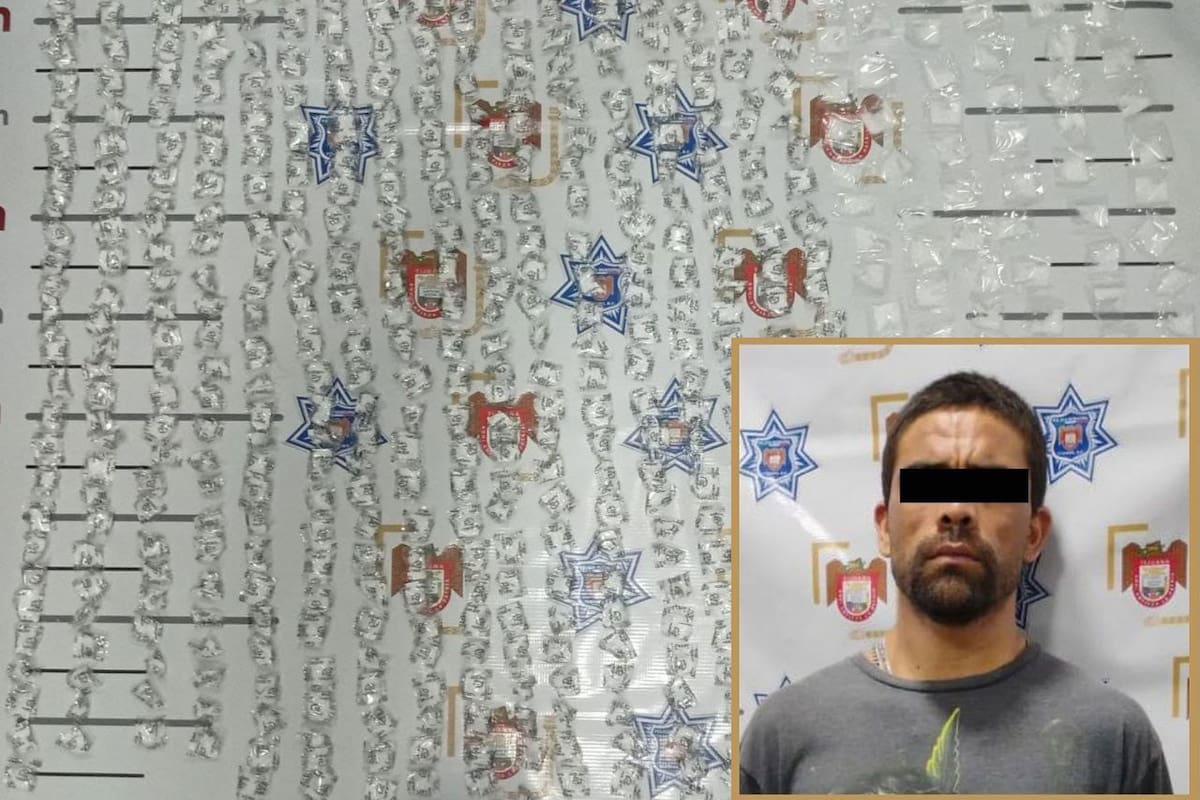 Unidad Táctica de la Sspcm asegura a sujeto con más de 900 dosis de ‘crystal’