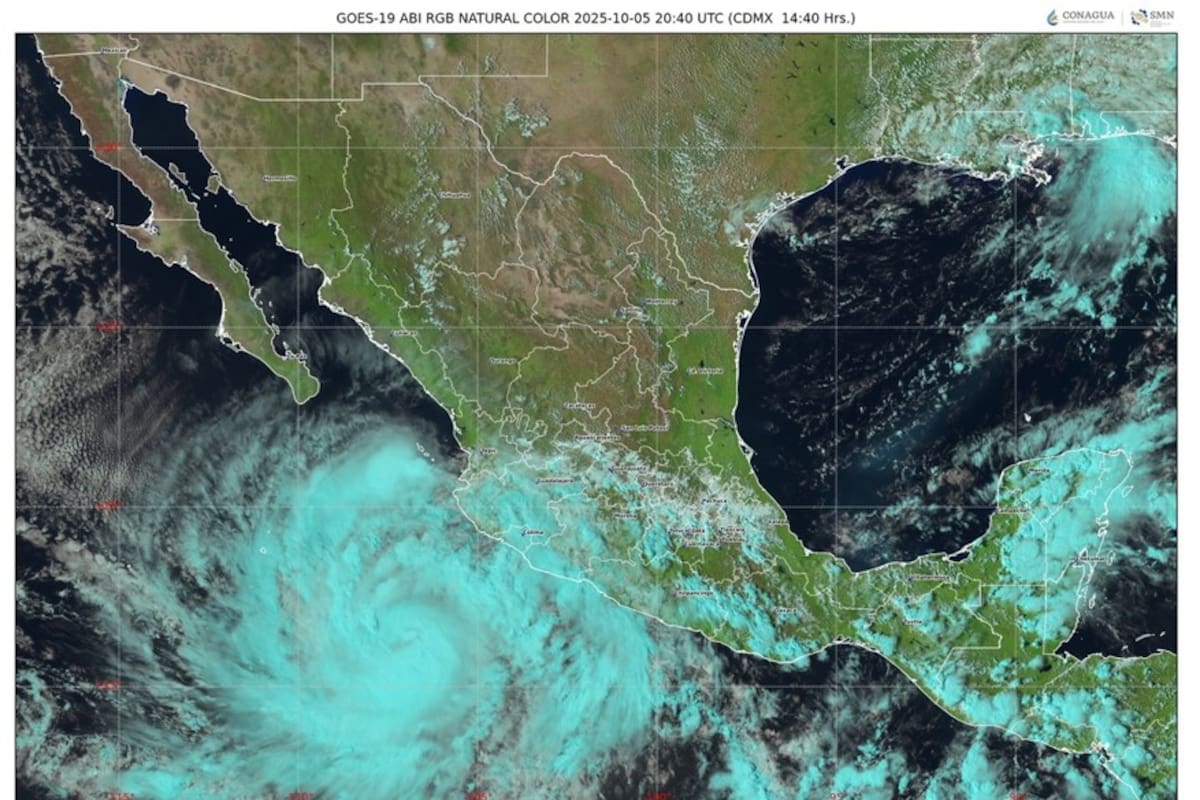 Priscilla: SMN mantiene vigilancia en costas del Pacífico Mexicano tras convertirse en huracán categoría 1