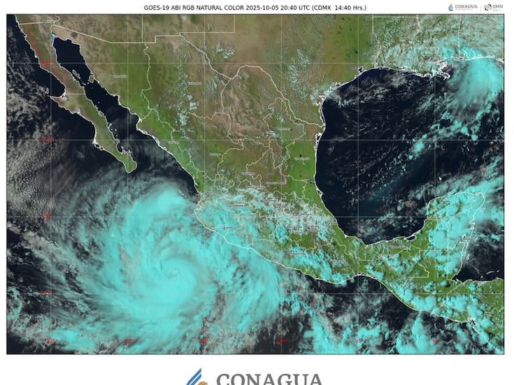 Priscilla: SMN mantiene vigilancia en costas del Pacífico Mexicano tras convertirse en huracán categoría 1