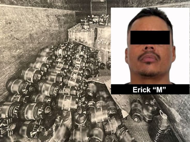 Trailero llevaba más de 400 litros de metanfetamina líquida en garrafones de limpieza