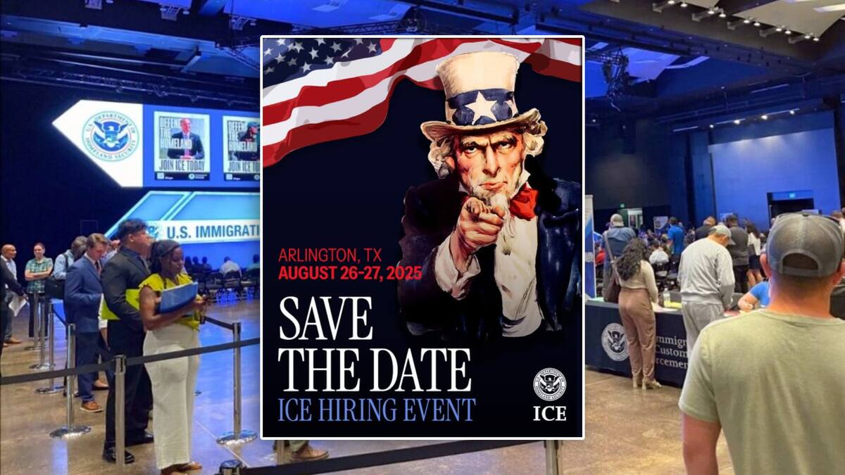 ¿Quién quiere ser agente de ICE? Medios entrevistan a aspirantes dentro de la feria del trabajo de Texas, y explican por qué quieren unirse a la fuerza