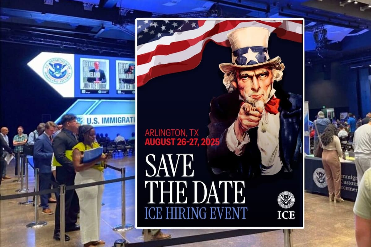 ¿Quién quiere ser agente de ICE? Medios entrevistan a aspirantes dentro de la feria del trabajo de Texas, y explican por qué quieren unirse a la fuerza