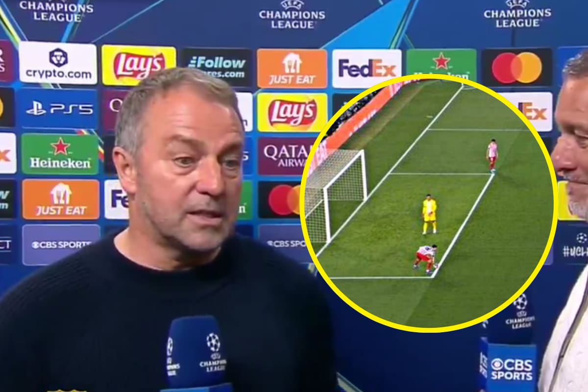 Hansi Flick, entrenador del Barcelona, explota contra arbitraje por no pitar un polémico penal