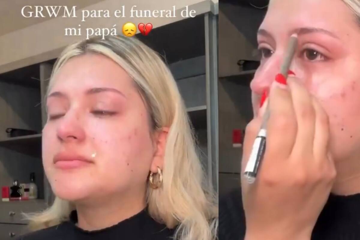 Influencer se hace viral por hacer un GRWM para asistir al funeral de su papá