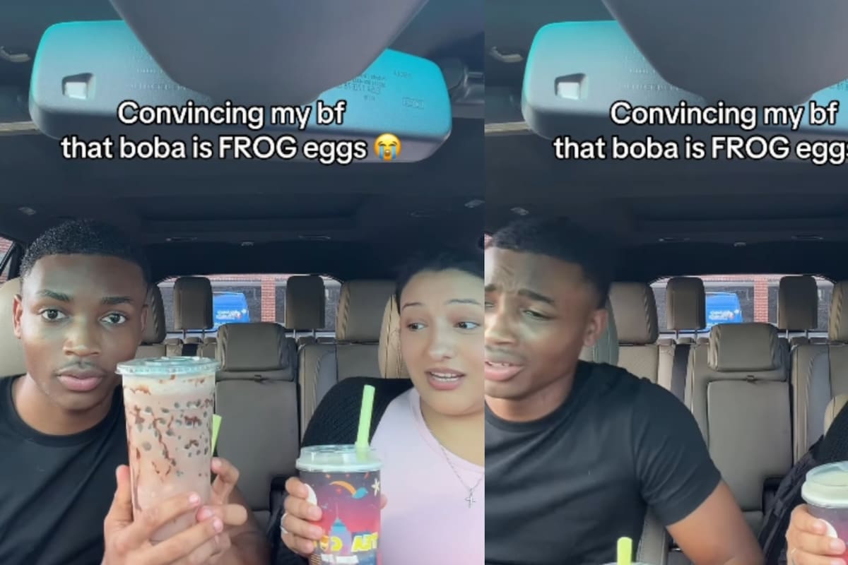 “Oh por Dios, ¿por qué comen esto?”: Mujer le hace creer a su novia que la tapioca de su boba tea son huevos de rana