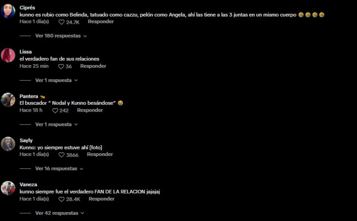 Fans reaccionan a Kunno junto a las parejas de Nodal / TikTok @d.a.n.i.tt