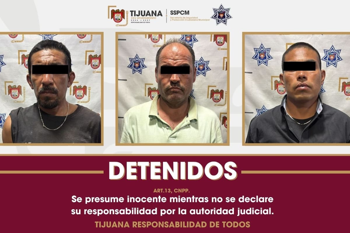 Detienen a tres por narcomenudeo en Tijuana; los vinculan con abandono de cuerpo en Delegación Centenario