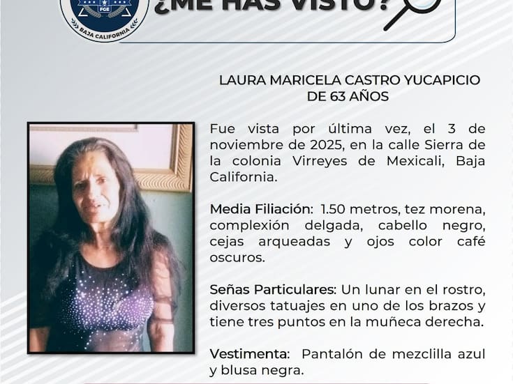 Solicita ayuda para localizar a Maricela Castro Yucapicio