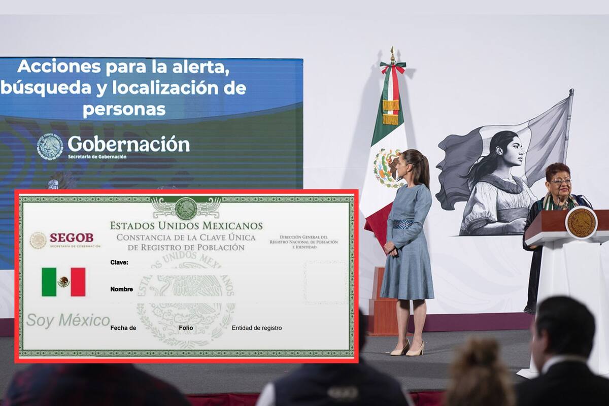CURP con foto y huellas: Gobierno de Sheinbaum presenta la nueva estrategia contra desapariciones en México