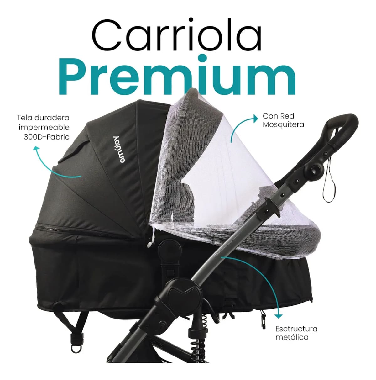 Carriola plegable ligera Amulay Kobu 3-en-1 | Mercado Libre