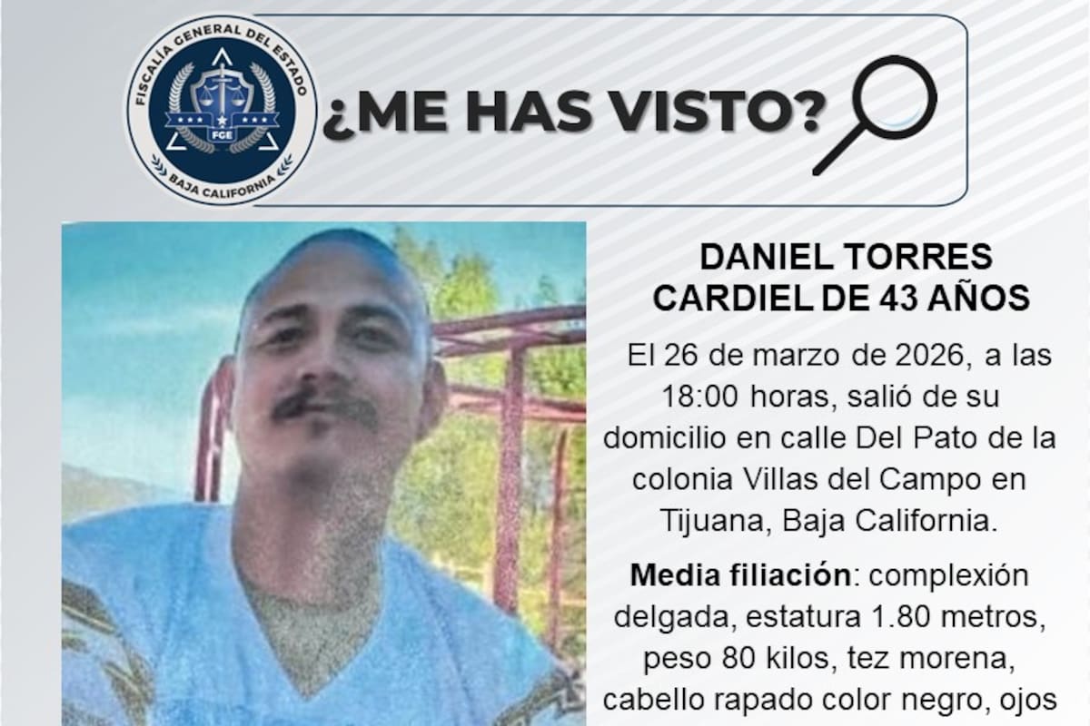 Se busca a Daniel Torres Cardiel de 43 años