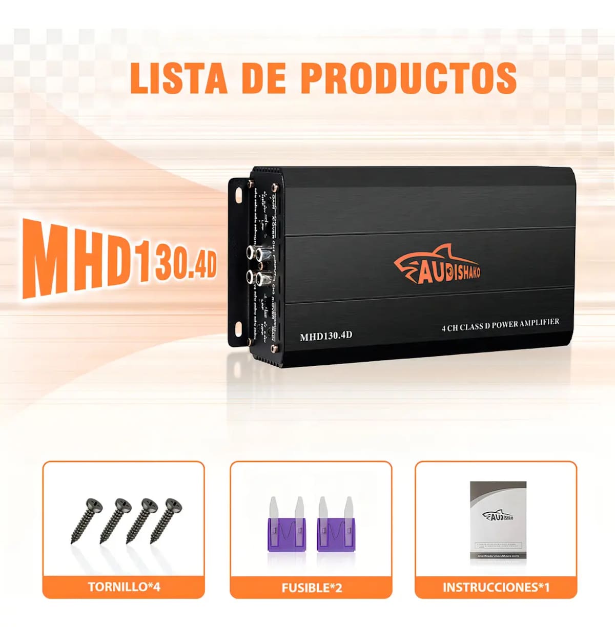 Amplificador de audio para auto Audishako Mako Shark | Mercado Libre