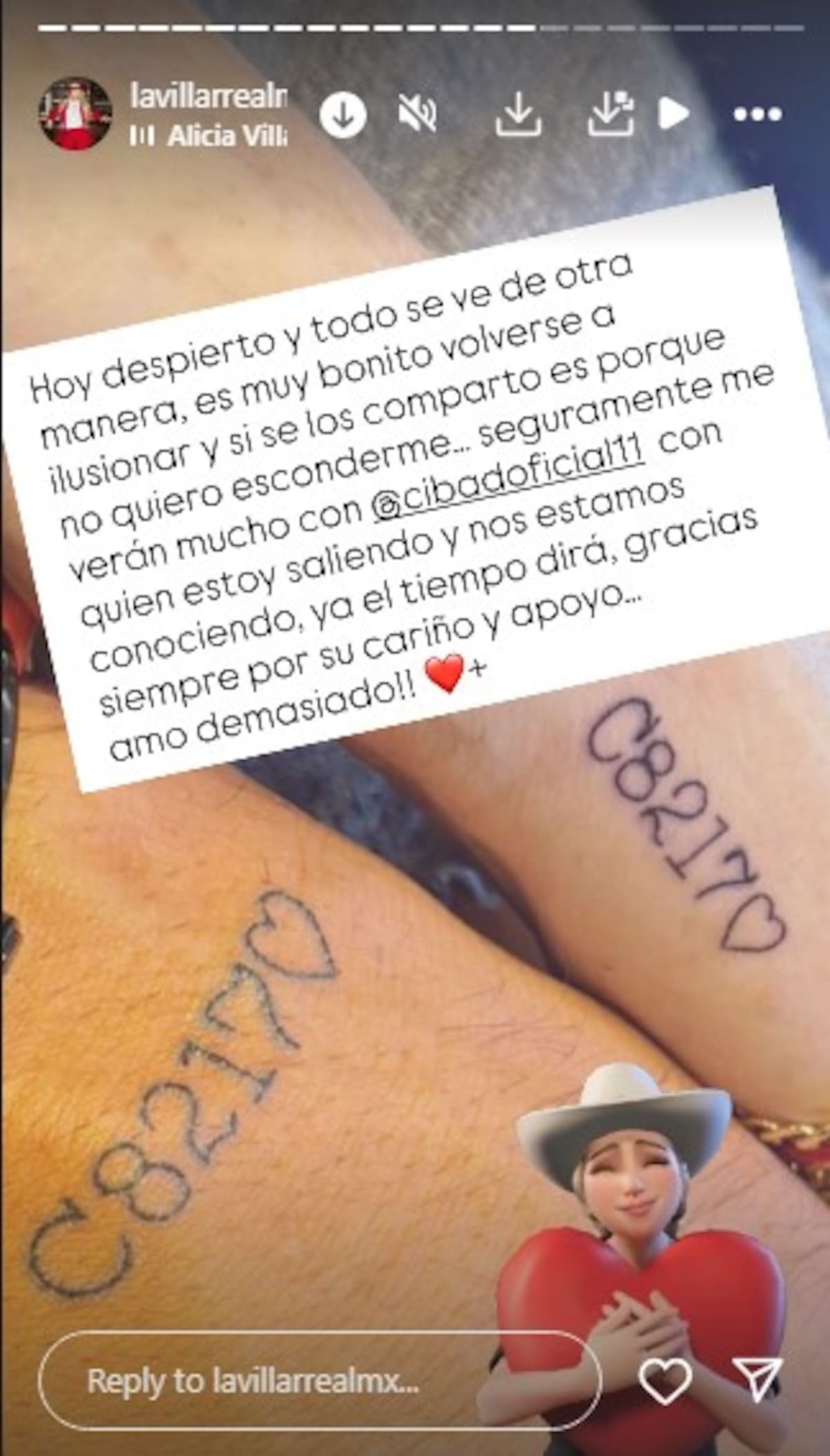 Alicia Villarreal confirma nuevo romance / Instagram @lavillarrealmx