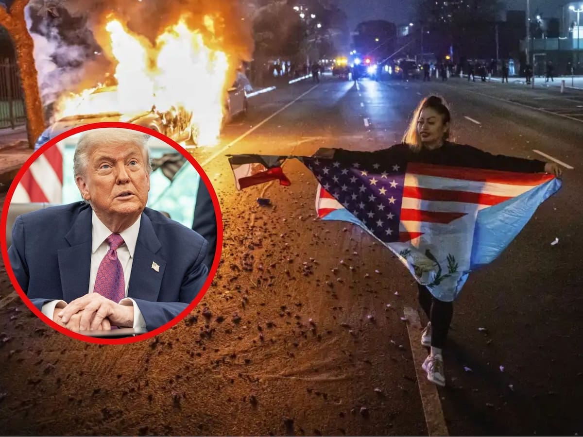 “La turba no gobernará”: Trump endurece postura ante protestas migratorias. | Crédito: AP/EFE