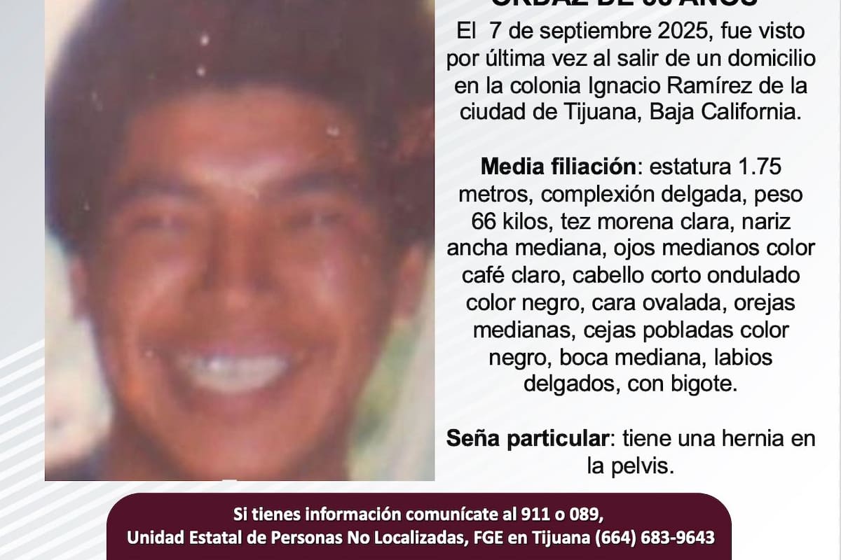 Se busca a Gustavo Silva Ordaz de 58 años