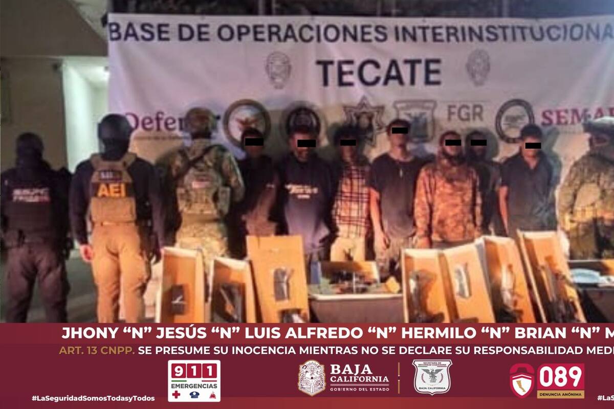 Detienen a siete personas y aseguran arsenal tras enfrentamiento armado
