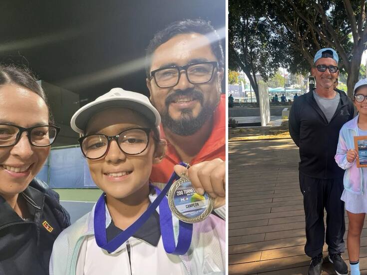 A sus 12 años, Frida Mendoza recibe doble corona en torneo de tenis regional