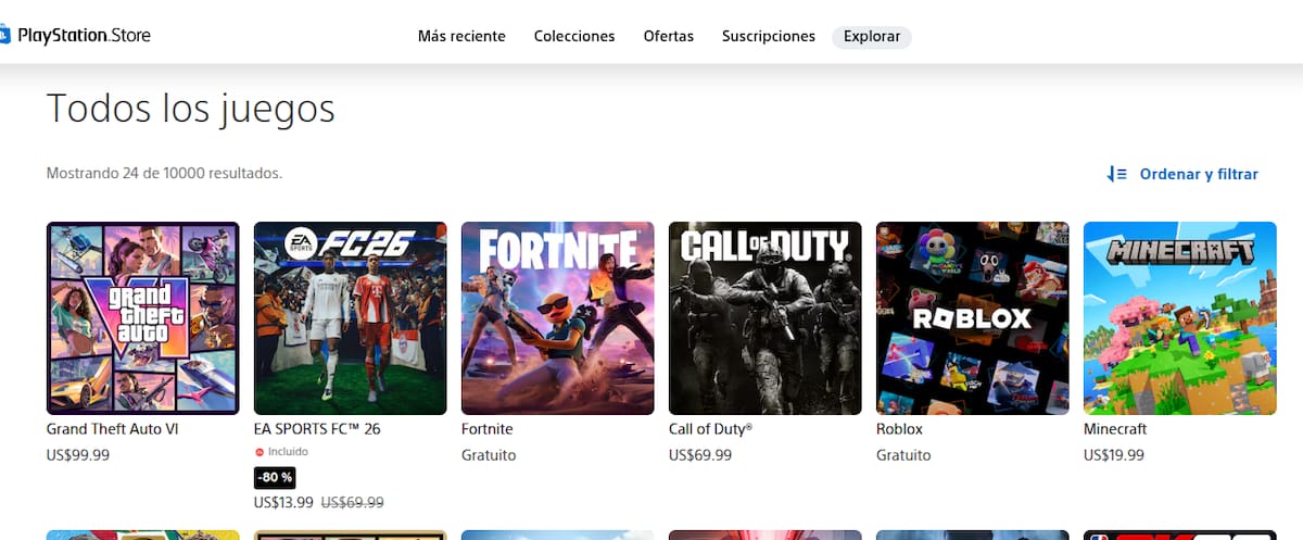 Al desaparecer el disco, el usuario ya no compra un objeto físico, sino una licencia de uso digital que puede ser revocable. | Captura store.playstation.com/es-mx