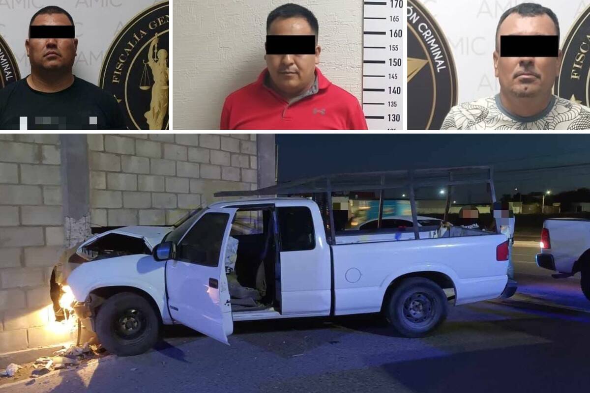 Detienen en flagrancia a tres sujetos por robo de vehículo en Hermosillo