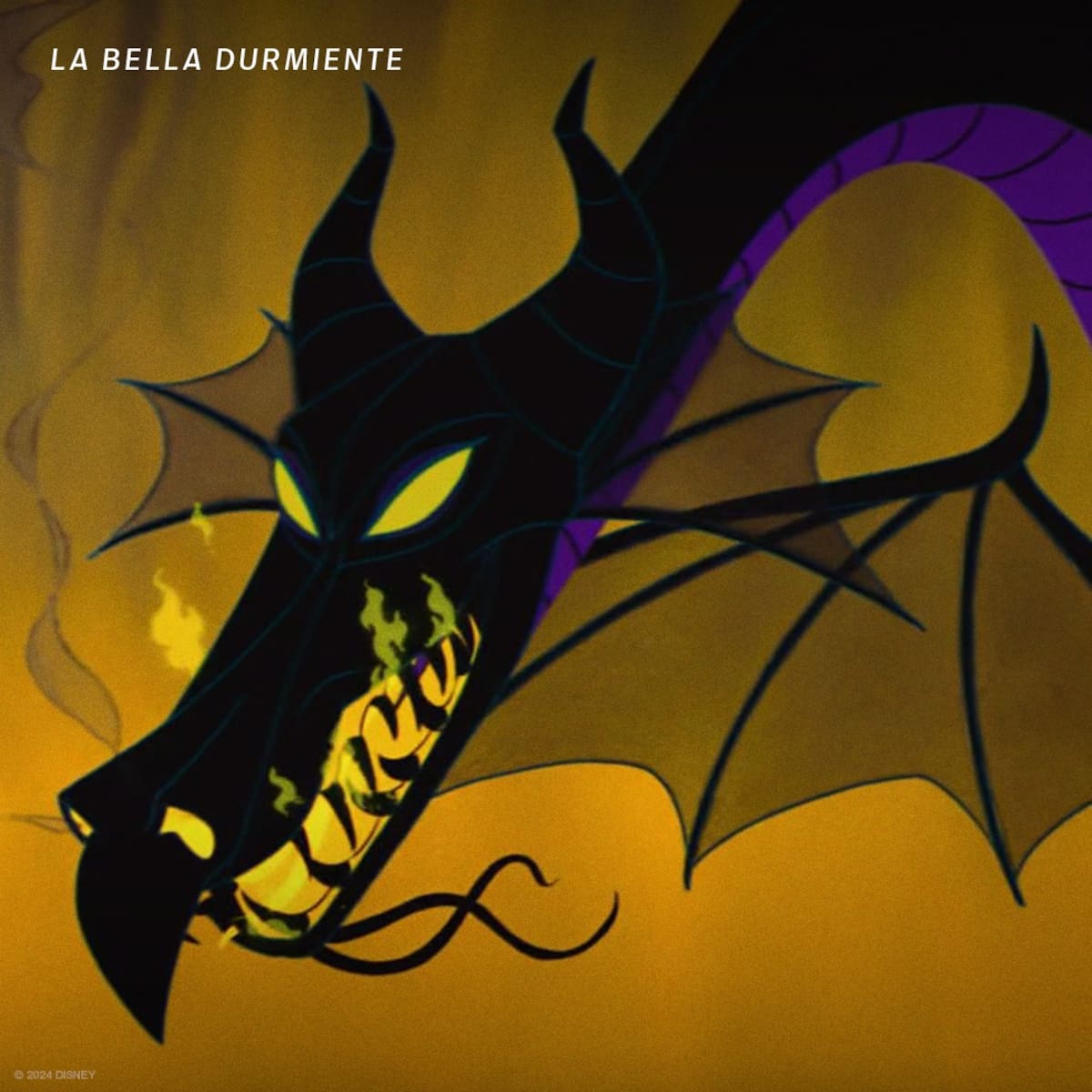 El dragón que a parece en la película animada de la bella durmiente cuando pelea con el Príncipe Felipe l Foto: @Disney