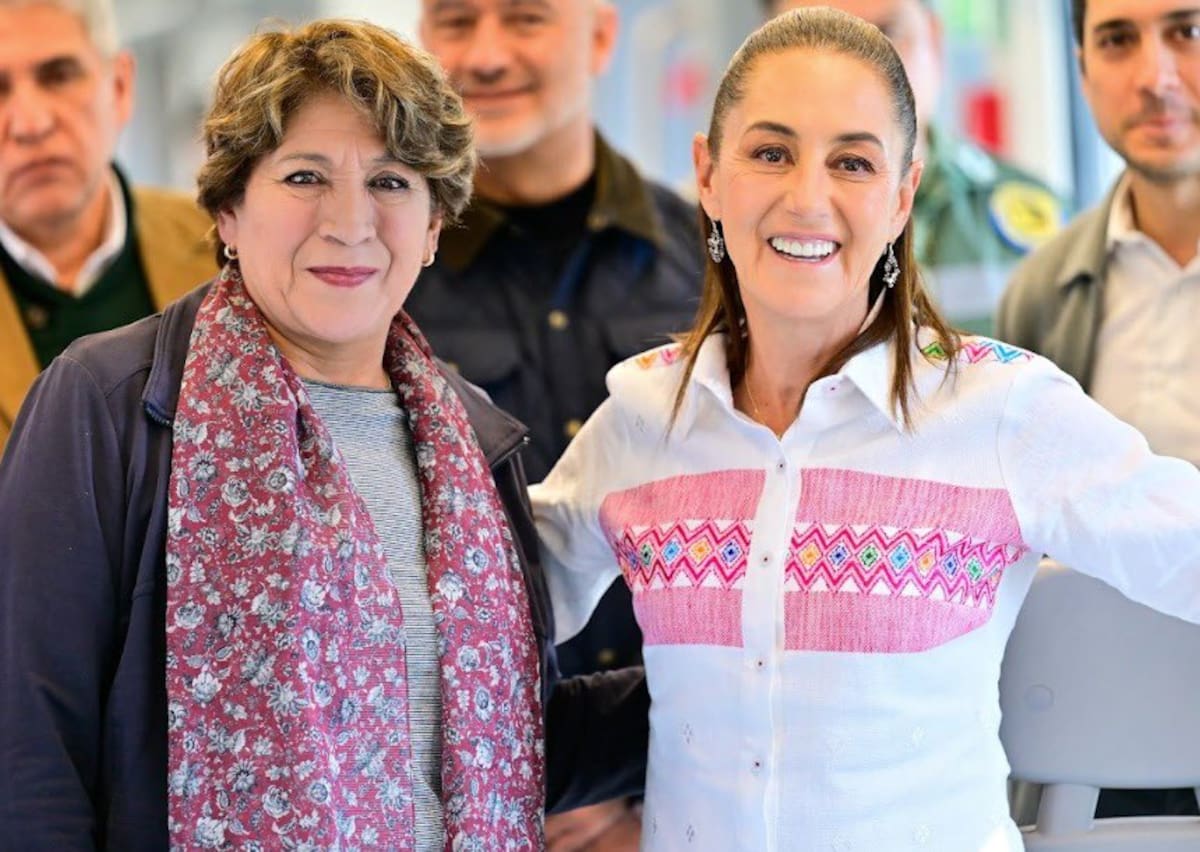 Claudia Sheinbaum y la gobernadora Delfina Gómez. | Foto: Especial GH