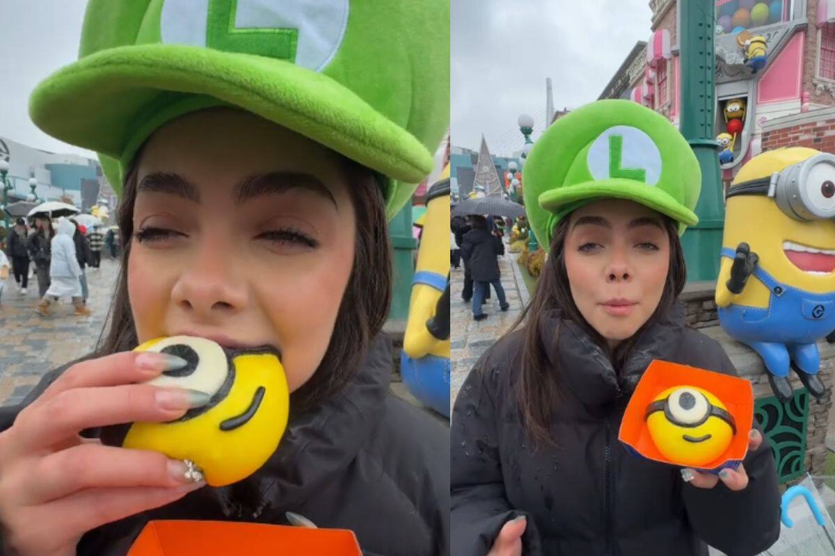 Mujer comparte todo lo que comió en un parque de diversiones en Japón