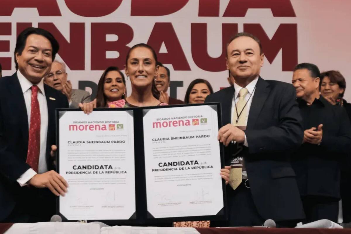 Claudia Sheinbaum recibe constancia como candidata presidencial por Morena