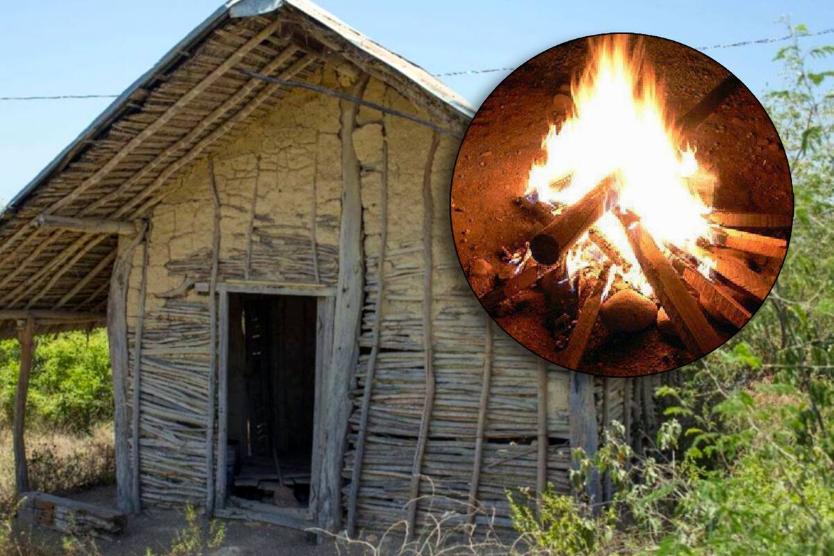 Padre prendió fogata para espantar mosquitos, se incendió su casa con su hijo de 6 años adentro