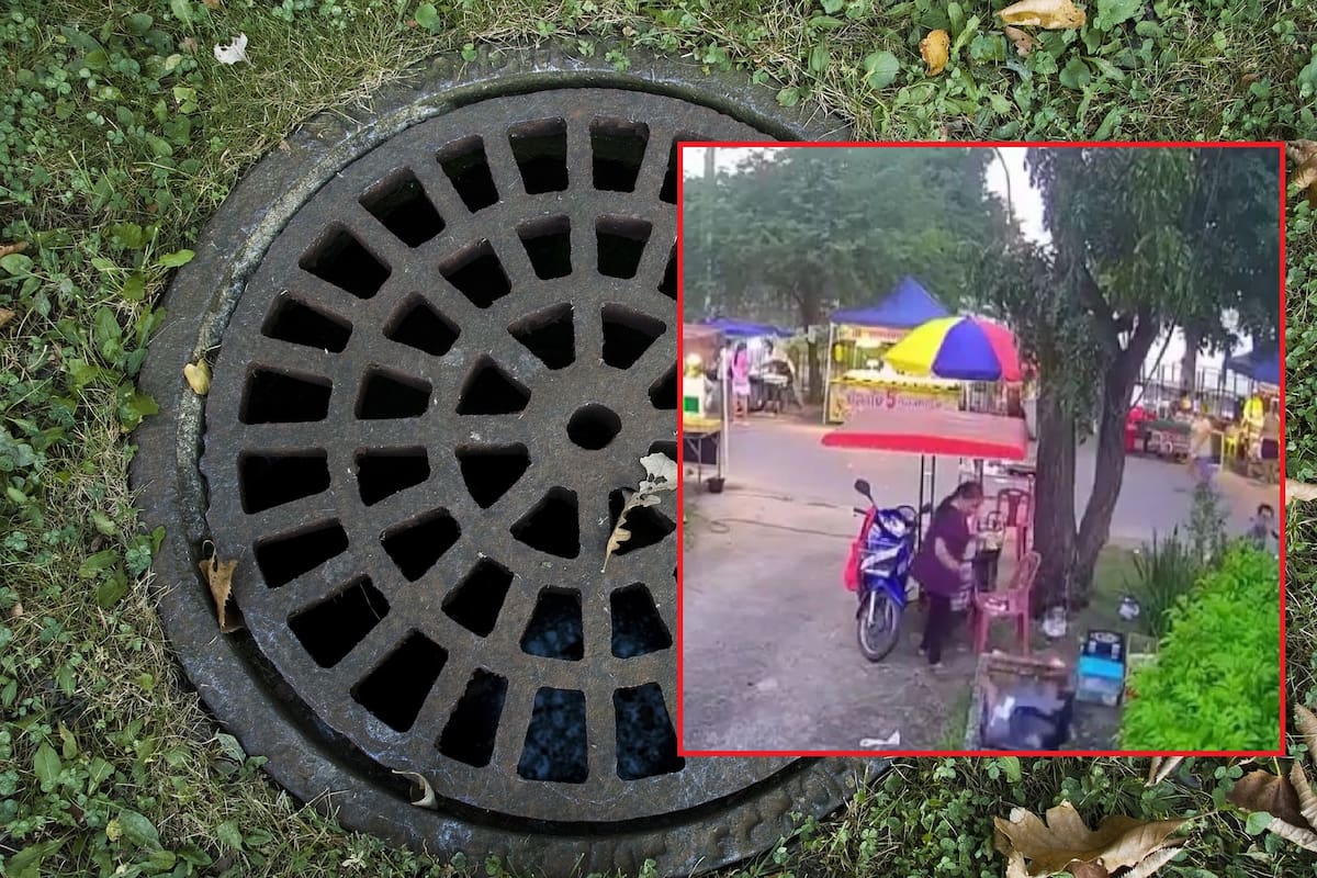 VIDEO: Impactante momento donde mujer en coladera sin tapa se viraliza