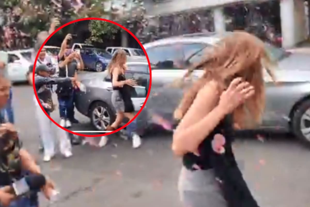VIDEO: Entre insultos y refrescos: así fue la salida de “Lady Racista” tras comparecer en juzgados de CDMX