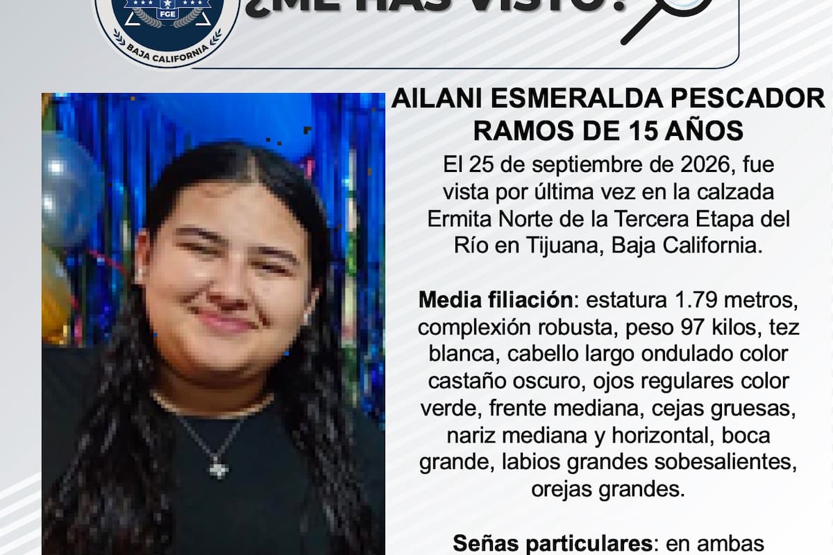 Se busca a Ailani Esmeralda Pescador Ramos de 15 años