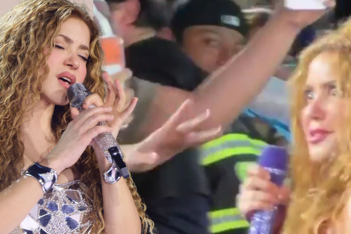 La reacción de Shakira al ver a Piqué en su concierto de El Salvador