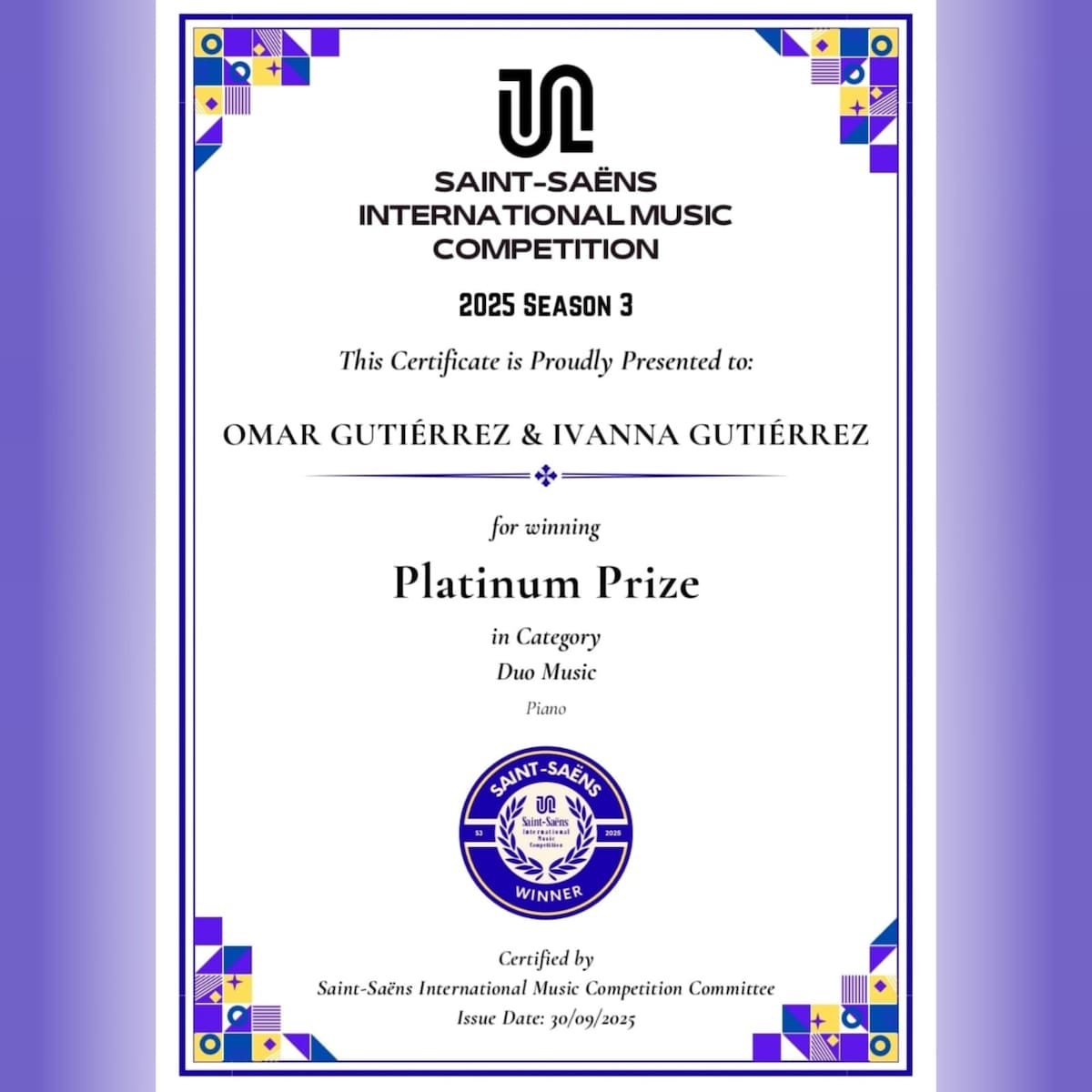 Certamen en el que participaron más de cien músicos de más de veinte países de Europa, Asia y América. Foto: Cortesía