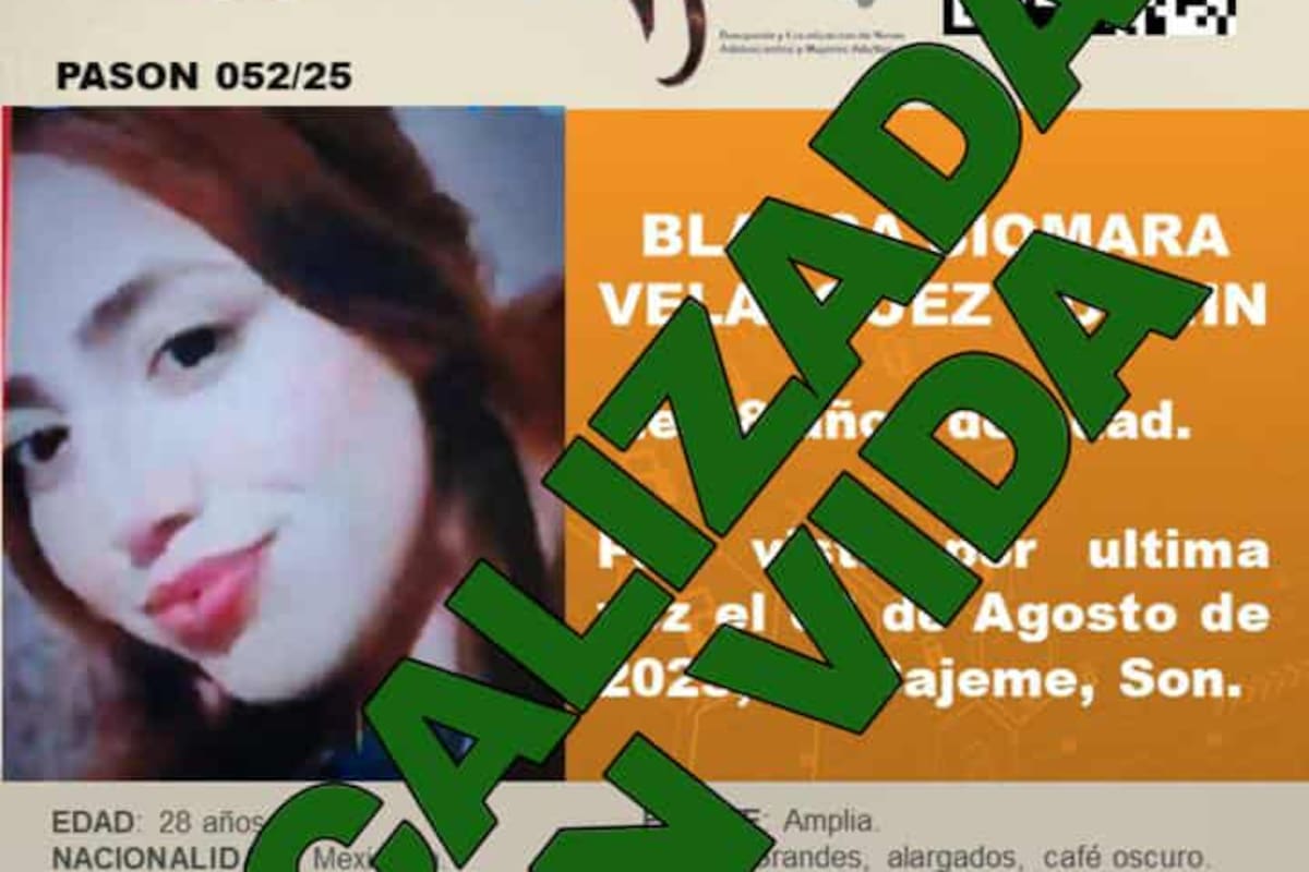Localizan sana y salva a Blanca Siomara; desactiva FGJE Protocolo ALBA en Cajeme