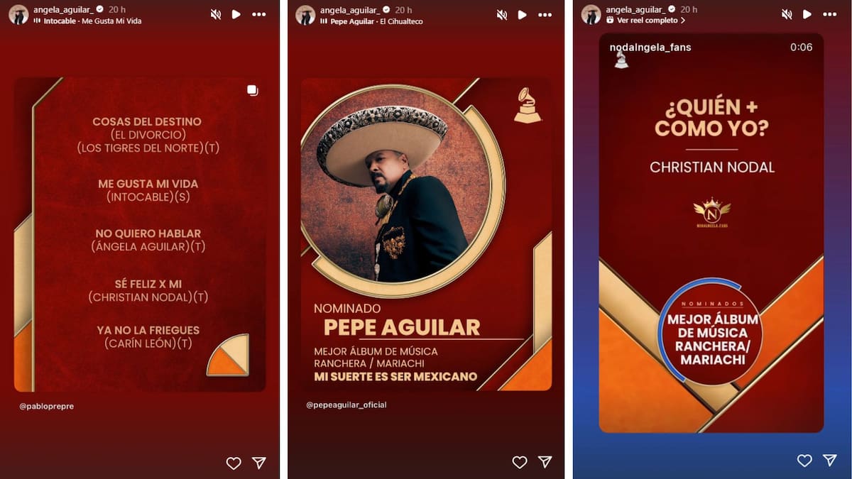 ¿A favor de quién estará Ángela? Nodal y Pepe Aguilar compiten en la misma categoría del Grammy Latino