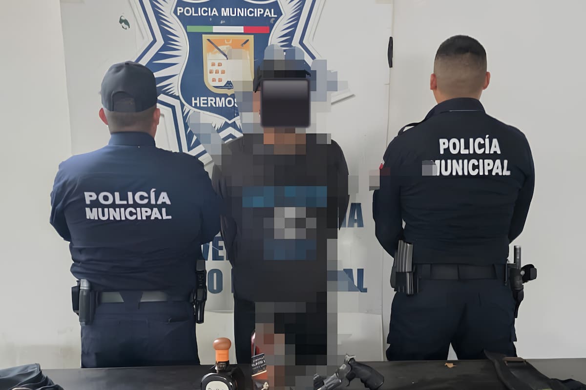 Detienen a hombre que robó tienda de conveniencia en la colonia El Sahuaro con una pistola de gas comprimido