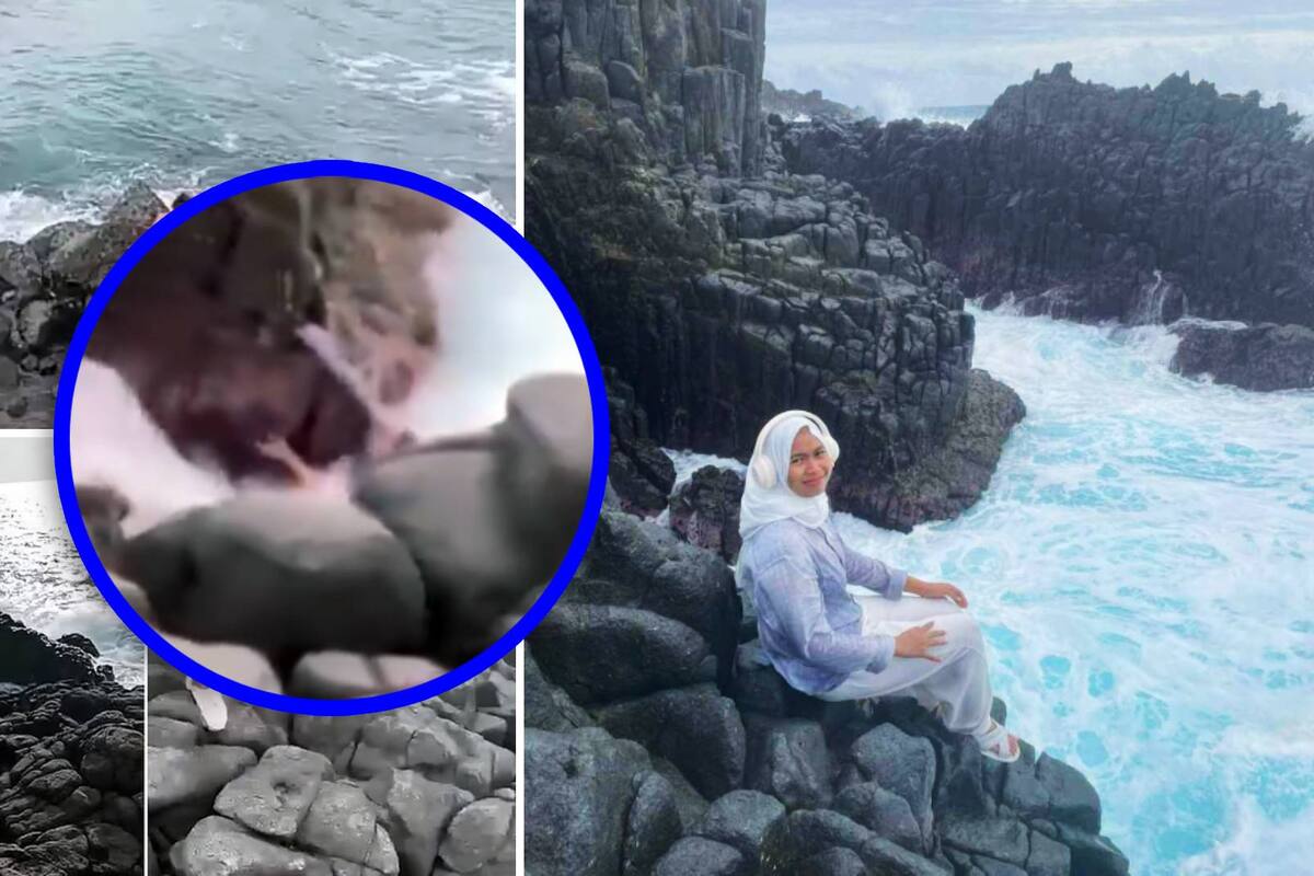 Chica de 18 años cae a las rocas del mar mientras se tomaba fotos, captaron en VIDEO el momento que intentaron rescatarla