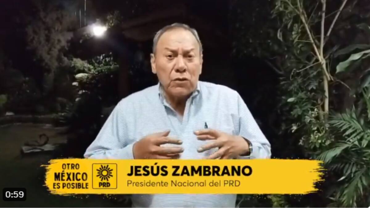 Jesús Zambrano, dirigente nacional del PRD, respondió luego de que Manuel Velasco asegurara que ya tienen tres senadores para la mayoría calificada de Morena y sus aliados en el Senado de la República. | Captura de video