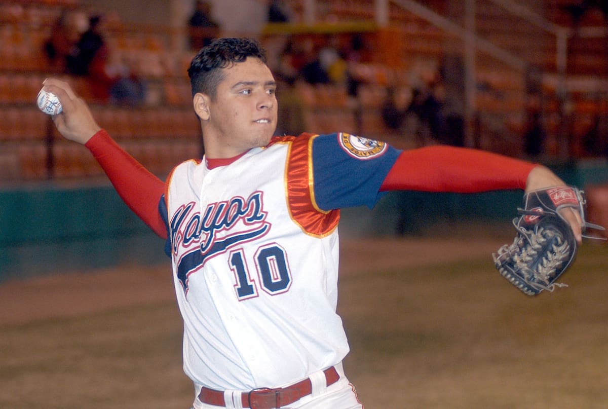 Luis Alfonso Cruz en sus inicios con los Mayos de Navojoa. (Foto: Archivo GH)
